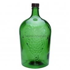 Стеклянная бутыль "Ровоам" 5 литров, зеленый 