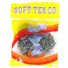 Губка для посуды металлическая "Soft Tex" 12 шт на блистере
