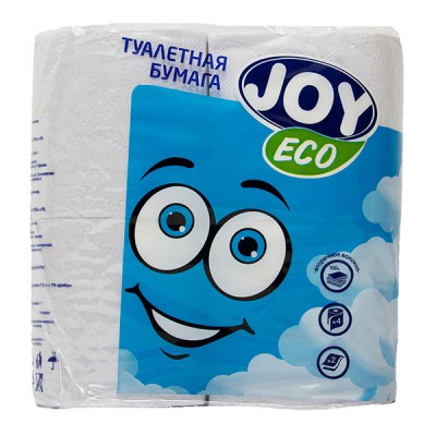 Туалетное бумага " JOY" ланд Эко 4 шт/ упак, 12 упак/ кор