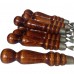 Шампура с деревянной ручкой из нержавеющей стали 55 см