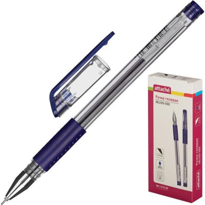 Ручка гелевая "Attache. Gelios-010" синий стержень, 0,5 мм