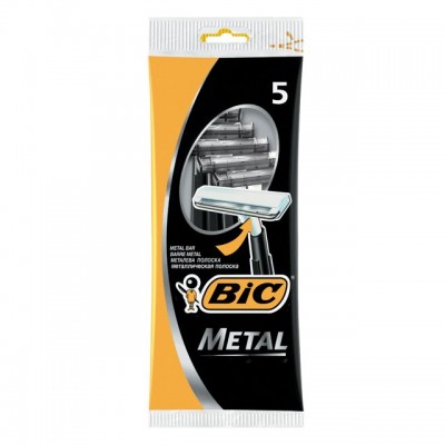 Станок для бритья "BIC" металл 5 шт/ упак